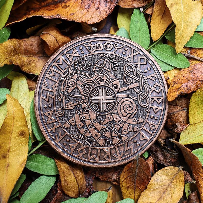 Carpe Diem EDC Viking Travel Coin Antique Copper COIN-ACU