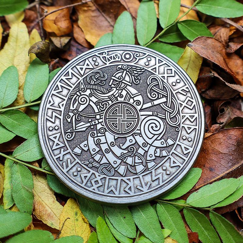 Carpe Diem EDC Viking Travel Coin Antique Silver COIN-ANS