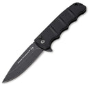 Böker Plus AKS-74 Black Drop point Stonewash 01KAL136