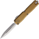 Microtech Ultratech D/E Gen IV Tan Stonewash Full Serrated 11224-12 TA