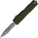 Microtech UTX-85 D/E Gen IV OD Green Apocalyptic Part Serrated 12324-11 APOD