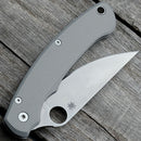 AWT Spyderco Military 2 Scales – Aggressive Agent Series - Clip Side Liner Delete - Sniper Grey Anodized