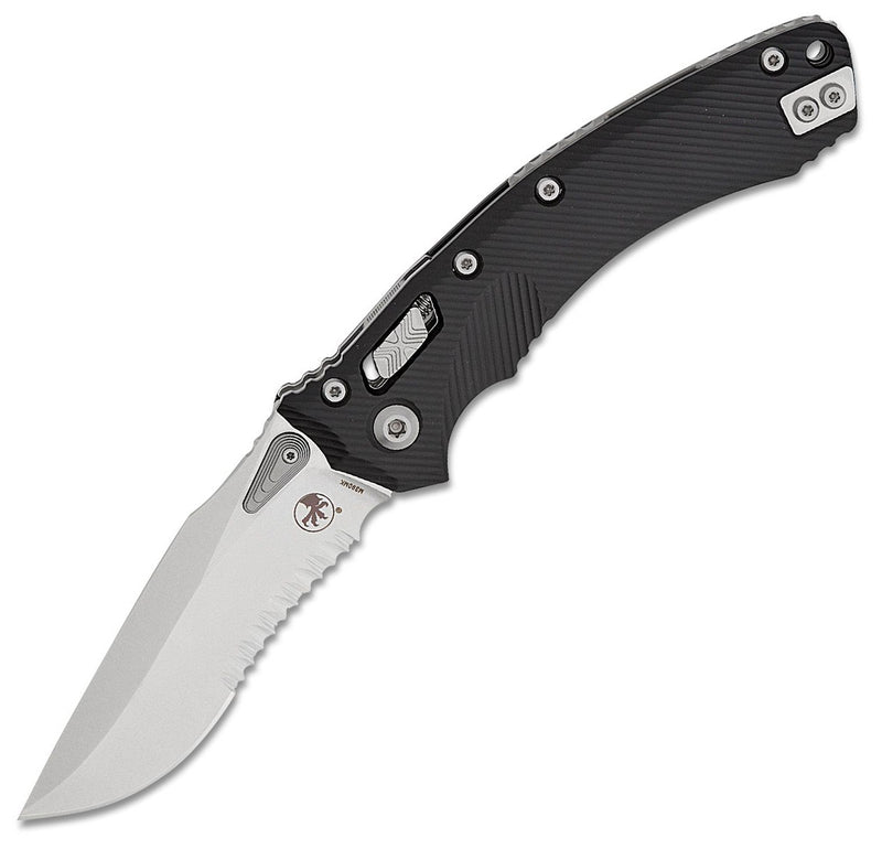 Microtech Amphibian RAM-LOK S/E Fluted Stonewash Part Serrated 137RL-11FL