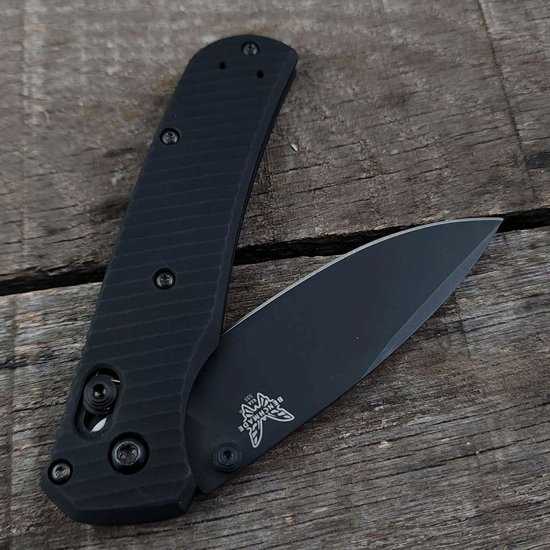 AWT Benchmade Mini Bugout Scales - Archon Series - Contoured - Black Anodized