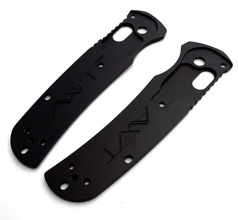 AWT Benchmade Mini Bugout Scales - Archon Series - Contoured - Black Anodized