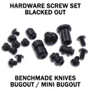 AWT Black Stainless Replacement Hardware Screw Kit for Benchmade Bugout, Mini Bugout, and Bailout