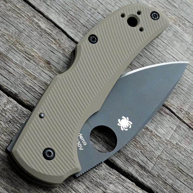AWT Spyderco Native 5 Lightweight (LW) Scales - Aggressive Agent Series - Linerless - Magpul FDE Cerakote