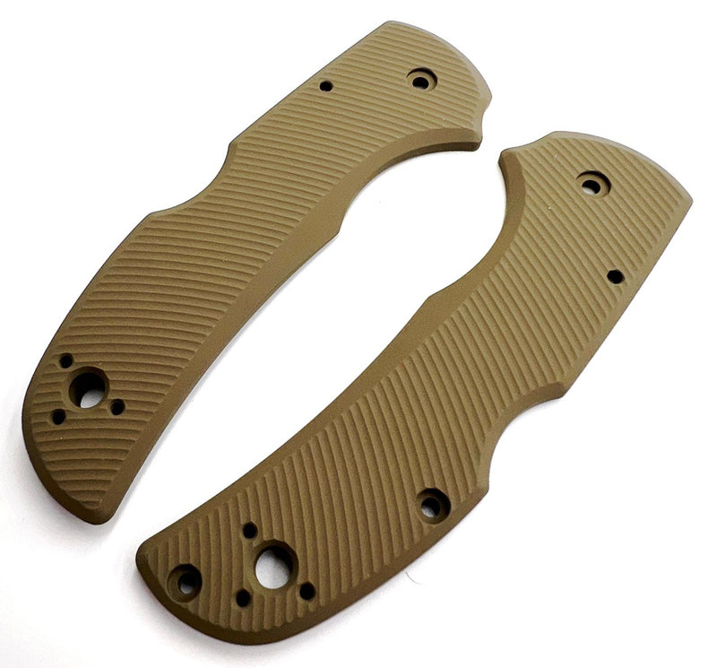 AWT Spyderco Native 5 Lightweight (LW) Scales - Aggressive Agent Series - Linerless - Magpul FDE Cerakote