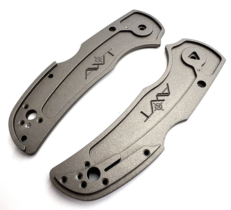 AWT Spyderco Native 5 Lightweight (LW) Scales - Aggressive Agent Series - Linerless - Gun Metal Grey Cerakote