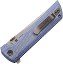 North Mountain Blade Chop 2 Button Lock Blue Micarta 2406BLMCT