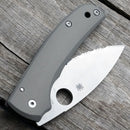 AWT Spyderco Shaman Scales – Aggressive Agent Series - Contoured - Clip Side Liner Delete - Black Screw - Sniper Grey Anodized