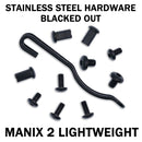AWT Black Stainless Replacement Hardware Screw Kit for Spyderco Manix 2 Lightweight (Not Pinned Version)
