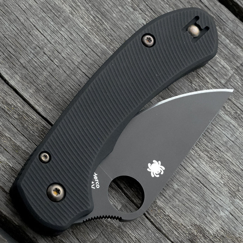 AWT Spyderco Para 3 Lightweight (LW) Scales – Aggressive Agent Series – Linerless – Armor Black Cerakote