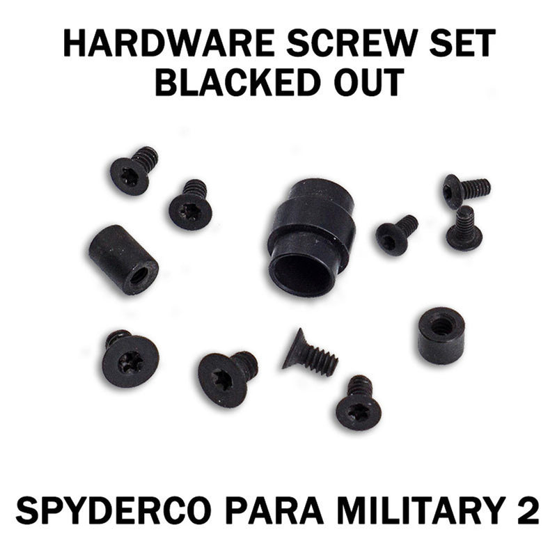 AWT Black Stainless Replacement Hardware Screw Kit for Spyderco Para Military 2