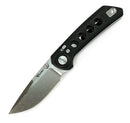Reate PL-XT Pivot Lock Black Micarta Black G10 Stonewash
