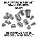 AWT Satin Stainless Replacement Hardware Screw Kit for Benchmade Bugout, Mini Bugout, and Bailout