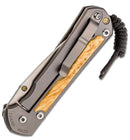 Chris Reeve Large Sebenza 31 Glass Blasted Box Elder Magnacut L31-1108