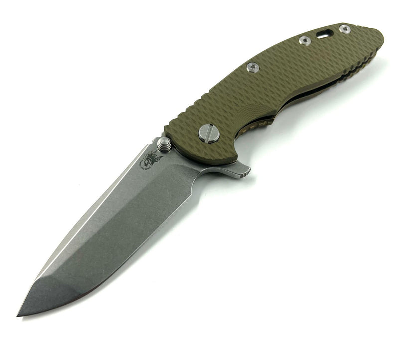 Hinderer XM-18 3.5 S45VN Spanto Tri-Way Stonewash Bronze OD Green G10