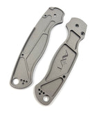 AWT Spyderco Para Military 2 Scales – Agent Series – Clip Side Liner Delete – Sniper Grey Anodized