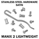 AWT Satin Stainless Replacement Hardware Screw Kit for Spyderco Manix 2 Lightweight (Not Pinned Version)