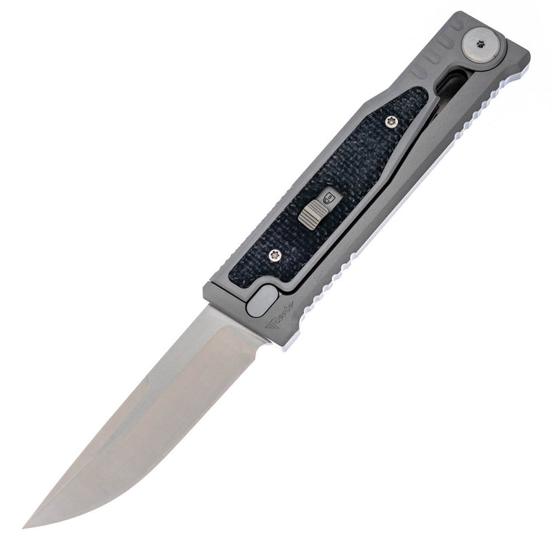 Reate Exo-M Black Micarta Satin Finish Drop Point Elmax