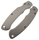 AWT Spyderco Military 2 Scales – Aggressive Agent Series - Clip Side Liner Delete - Sniper Grey Anodized