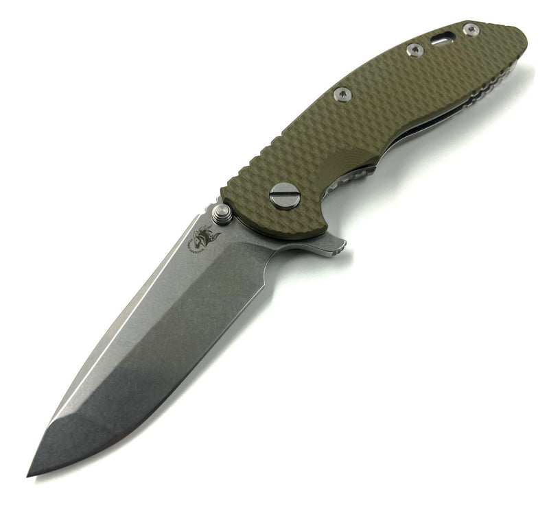 Hinderer XM-18 3.5 S45VN Spanto Tri-Way Stonewash OD Green G10