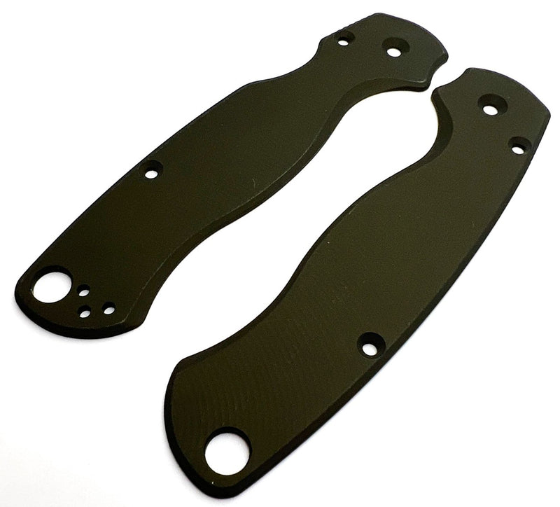AWT Spyderco Para Military 2 CruCarta Scales - Agent Series - OD Green Anodized
