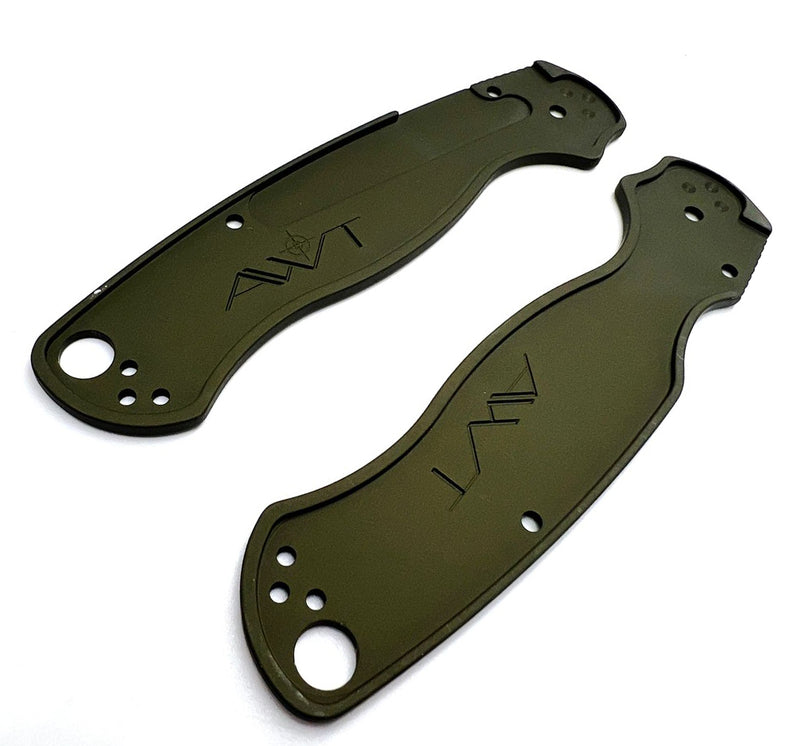 AWT Spyderco Para Military 2 Scales - Legacy Series - OD Green Anodized