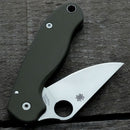 AWT Spyderco Para 3 Scales – Agent Series – Clip Side Liner Delete – Anodized OD Green