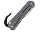 Chris Reeve Large Sebenza Glass Blasted Magnacut Double Gold Lug L31-1644-003