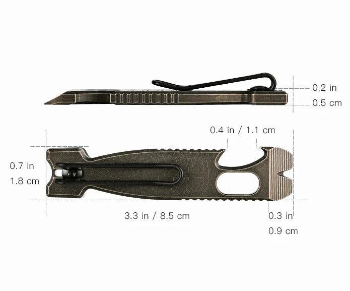 Vosteed Shark Bomb Prybar Black Titanium 118