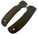 AWT Spyderco Shaman Scales – Aggressive Agent Series - Contoured - Clip Side Liner Delete - Black Screw - OD Green Anodized