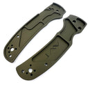 AWT Spyderco Shaman Scales – Aggressive Agent Series - Contoured - Clip Side Liner Delete - Black Screw - OD Green Anodized
