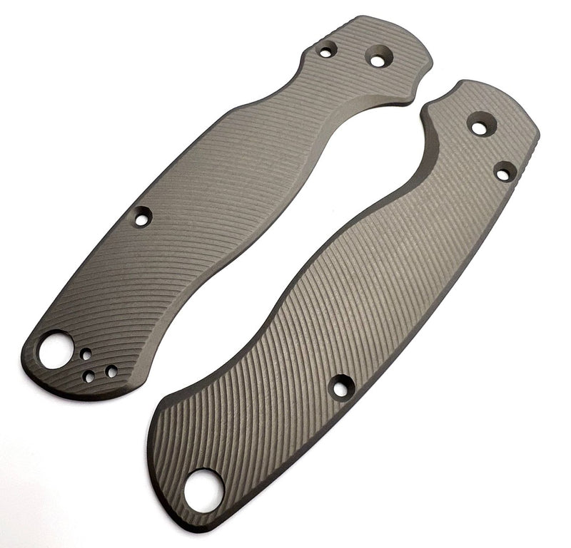 AWT Spyderco Para Military 2 CruCarta Scales - Agent Series - Sniper Grey Anodized