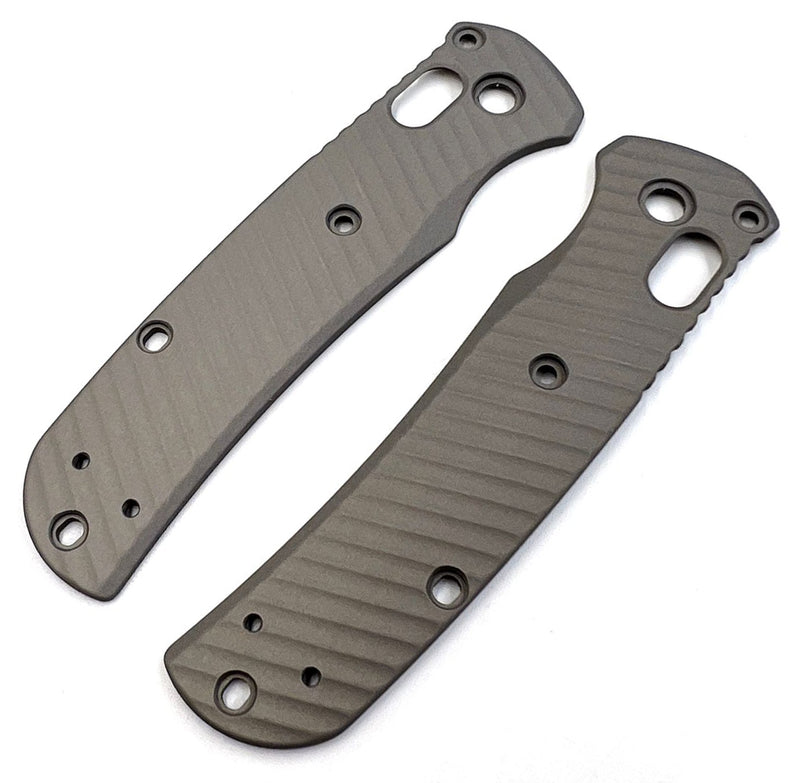 AWT Benchmade Mini Bugout Scales - Archon Series - Contoured - Sniper Grey Anodized
