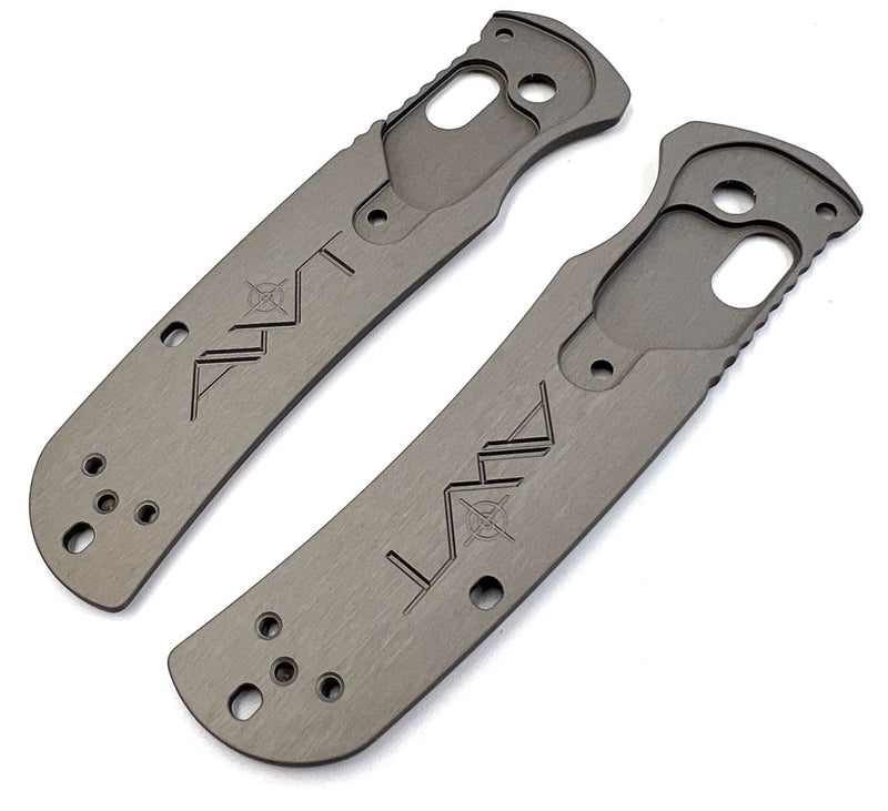 AWT Benchmade Mini Bugout Scales - Archon Series - Contoured - Sniper Grey Anodized