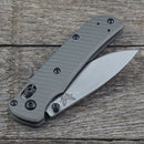 AWT Benchmade Mini Bugout Scales - Archon Series - Contoured - Sniper Grey Anodized