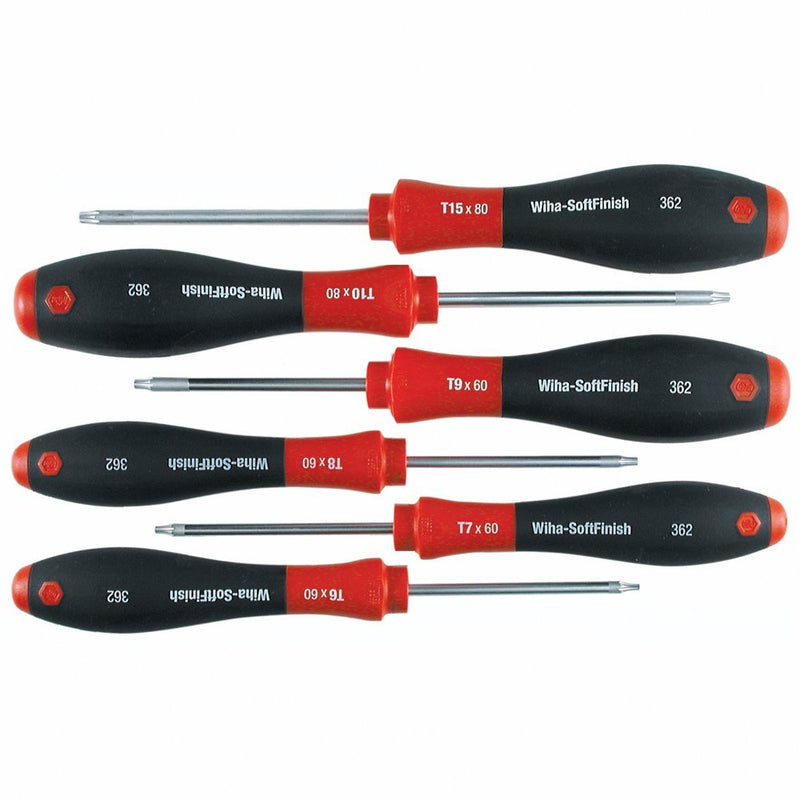 Wiha 36291 Screwdriver Set, Torx, 6 Piece