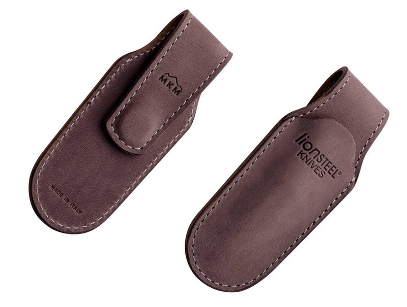 Lionsteel Vertical leather sheath with magnet brown