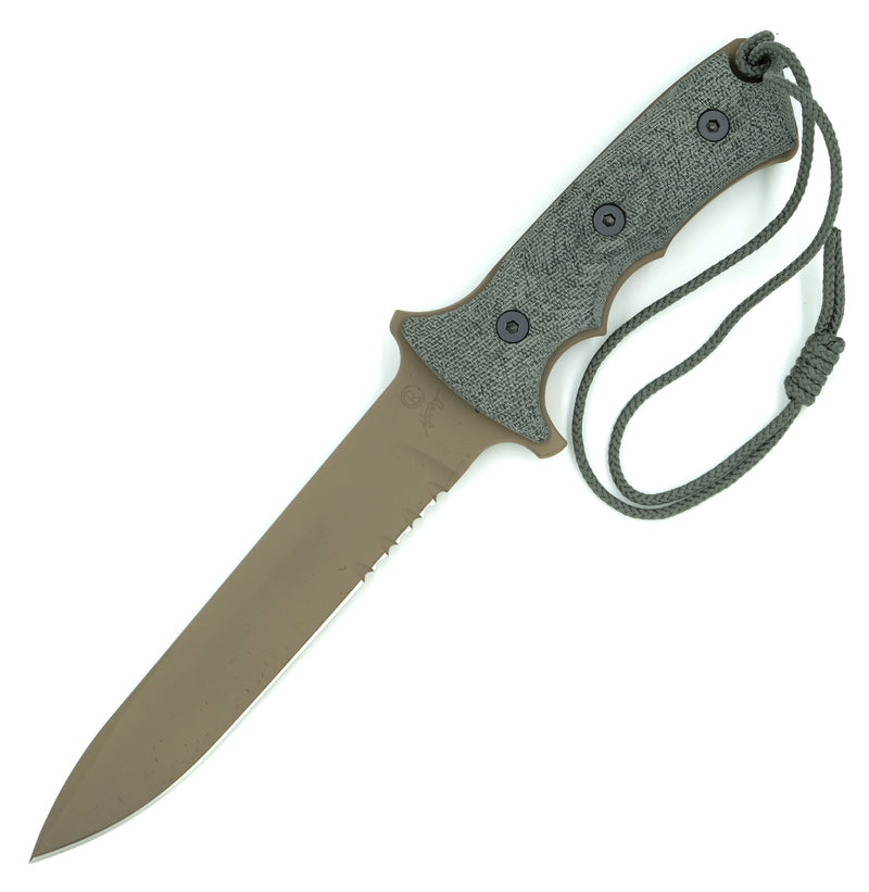 Chris Reeve Green Beret 7" Spear Point Serrated FDE GB7-1003