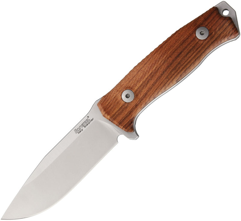 Lionsteel SLEIPNER blade Santos wood handle, leather sheath M5ST