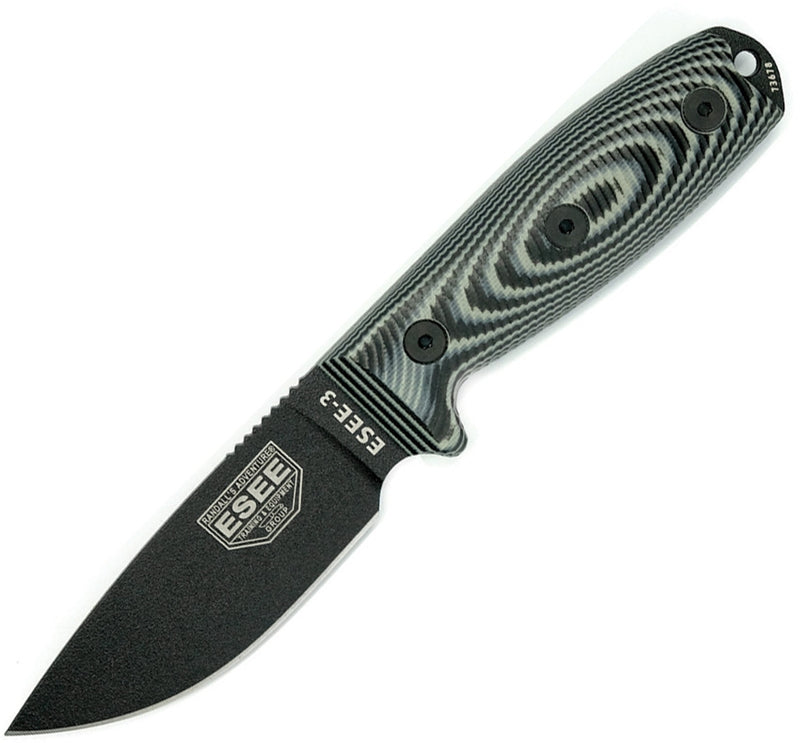 Esee Model 3 3D Fixed Blade Black 3PMB-002