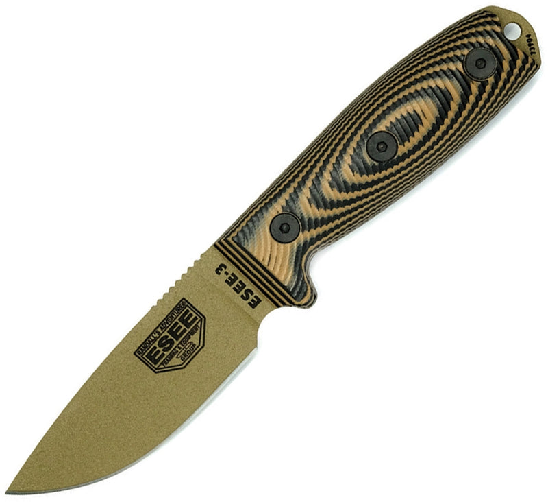 Esee Model 3 3D Fixed Blade Coyote 3PMDE-005