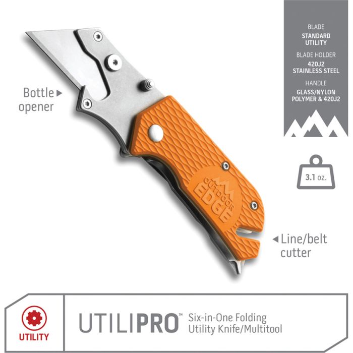 Outdoor Edge UtiliPro Utility Framelock Orange