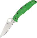 Spyderco Pacific Salt 2 Serrated Green LC200N C91FSGR2
