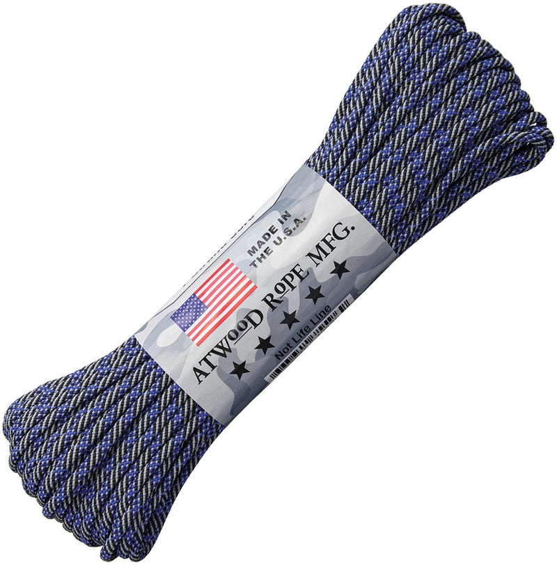 Atwood 550 Parachute Cord Thin Blue Line 100ft RG1236H