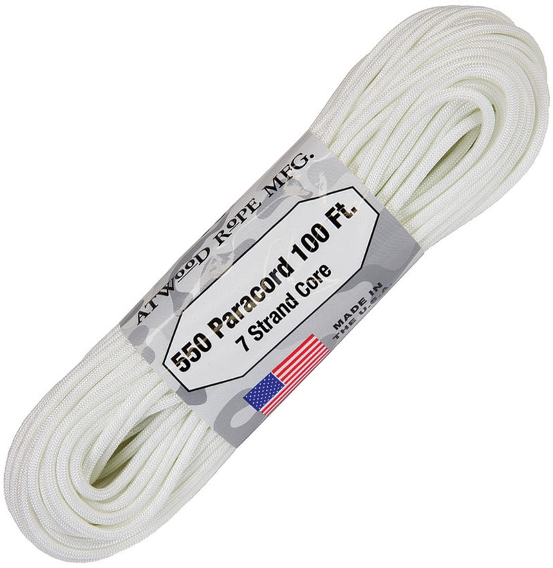 Atwood 550 Parachute Cord White 100ft RG1220H