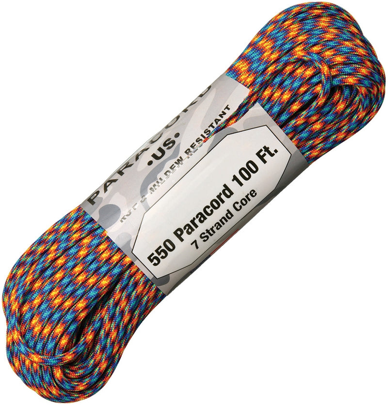 Atwood 550 Parachute Cord Fire & Ice 100Ft