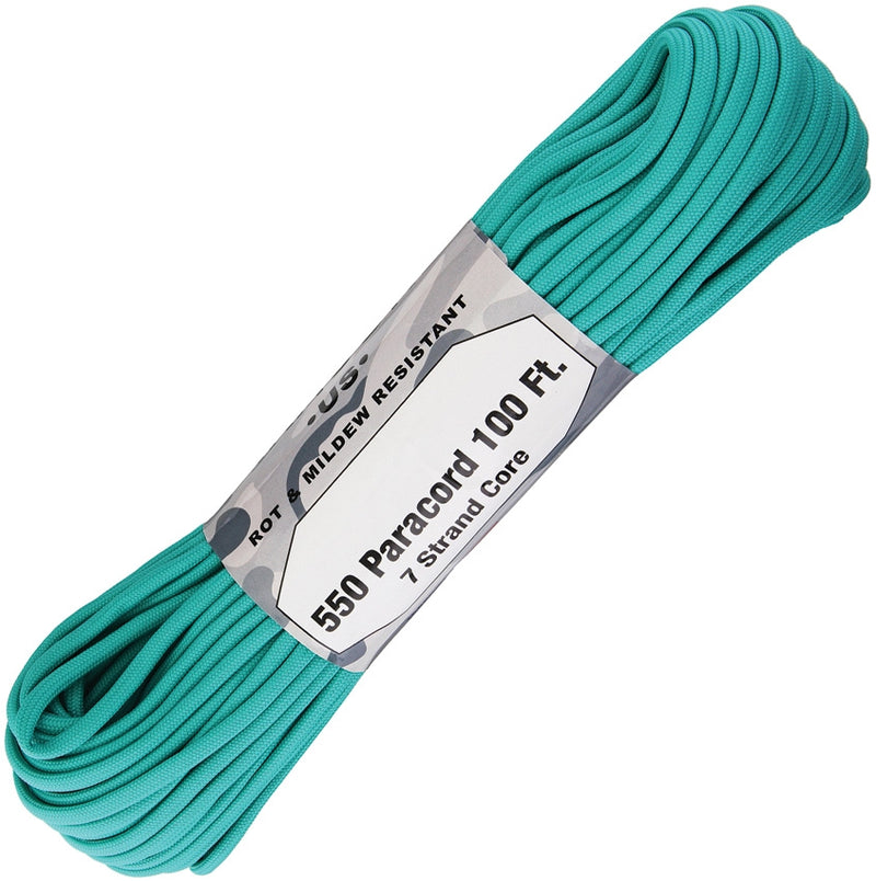 Atwood 550 Parachute Cord Teal Green 100Ft